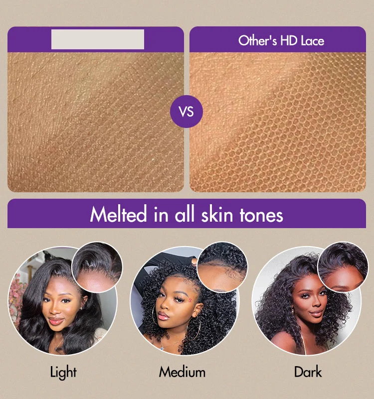 Crownease™ Go Natural Ease | Soft Kinky Curly Glueless 5x5 Closure HD Lace Wig Ready to Go