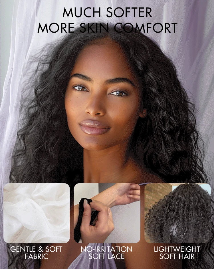 Special Deal | AiryFit™ Scalp Care Wigs | Effortless Water Wave Snugfit Glueless 5x5 Closure Pre-Cut Lace Curly Wig-18