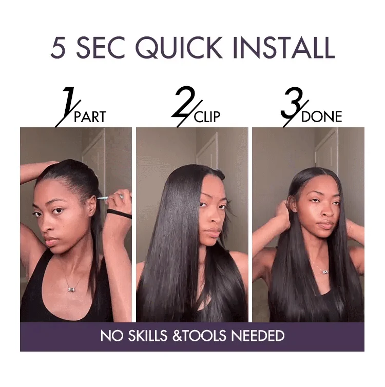 Seamless Brown Highlights Kinky Curly Clip in Hair Extensions 135g 9pcs / 7pcs with Free Gift-10