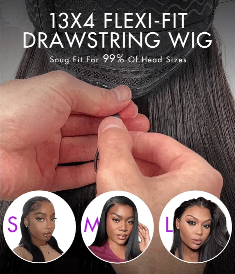 PreMax 250% Density Water Wave Glueless Flexi-Fit Drawstring 13x4 Frontal Lace Fluffy Curly High Density Wig Pre-Cut Lace-17
