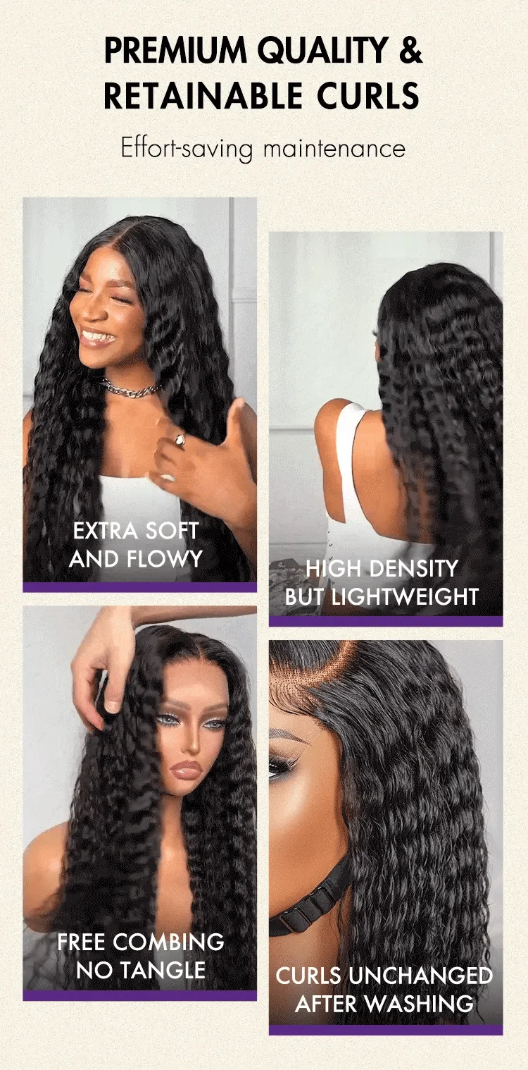 Super Bohemian Curly Left C Part Glueless 5x5 Closure HD Lace Ready to Go - US ONLY-10