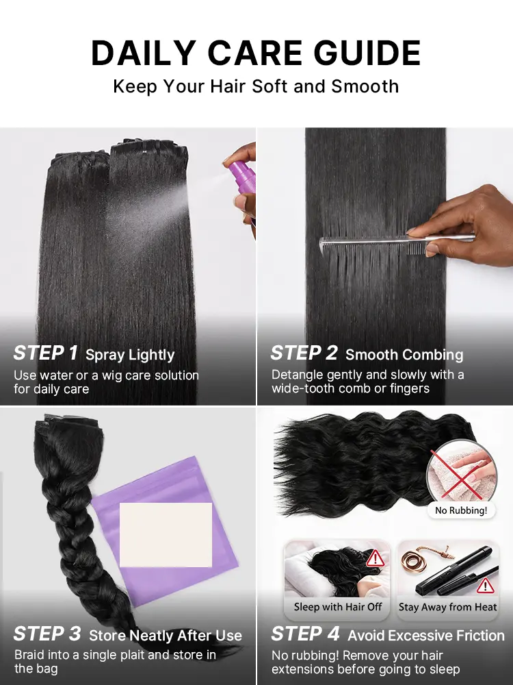 Yaki Straight 0.59mm Zero Trace Invisible Clip in Hair Extensions 100g 7pcs / 6pcs Seamless Blend & Lightweight for Daily Styling-38