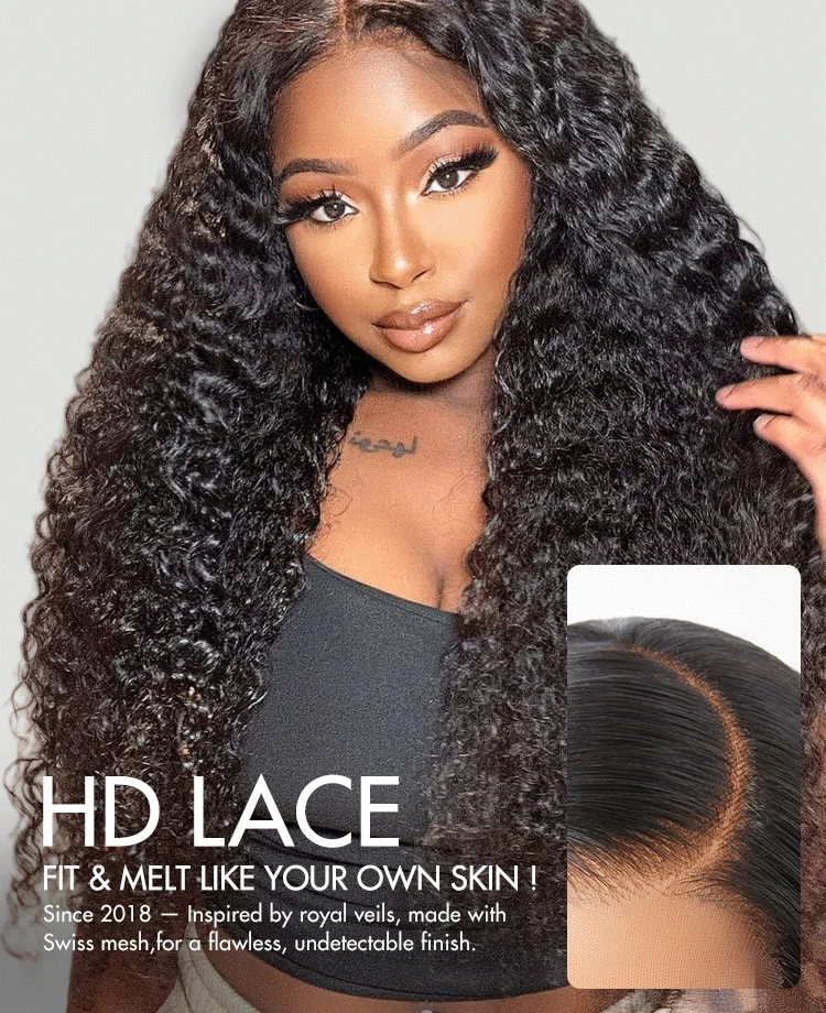 180% Density Water Wave 13x4 HD Lace Front Free Part Glueless Human Hair Wig Pre Cut Lace-21