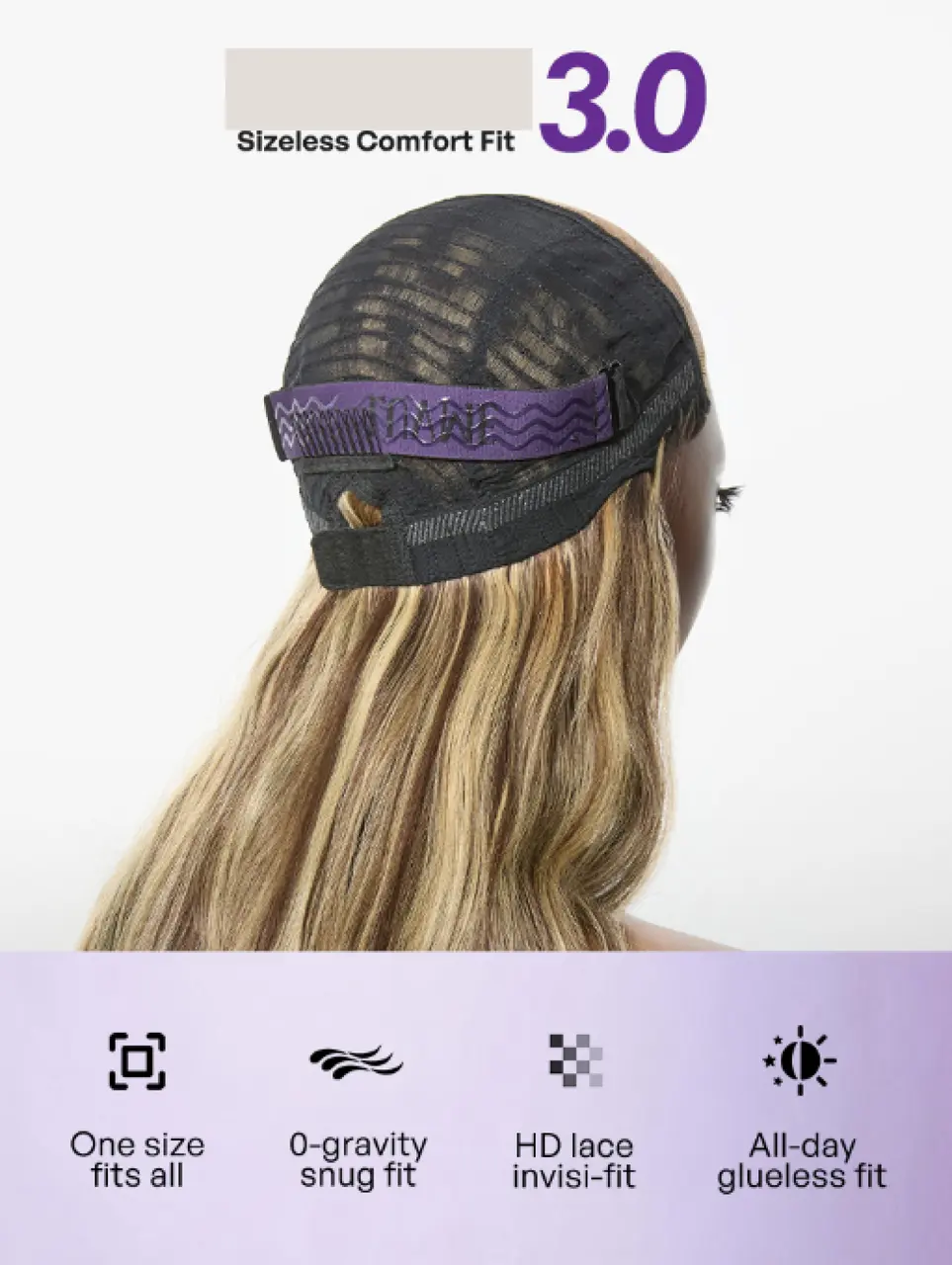 All-Day Comfort Wig 180% Density Loose Wave Sun-Kissed Blonde Highlight Glueless 7x6 Closure HD Lace Wig Pre-Cut Lace