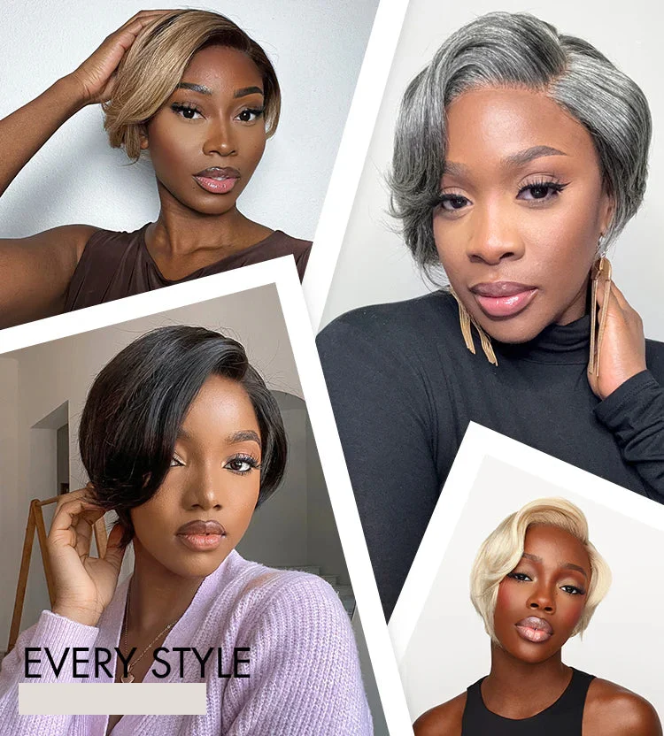 different pixie cut wig hairstyles
