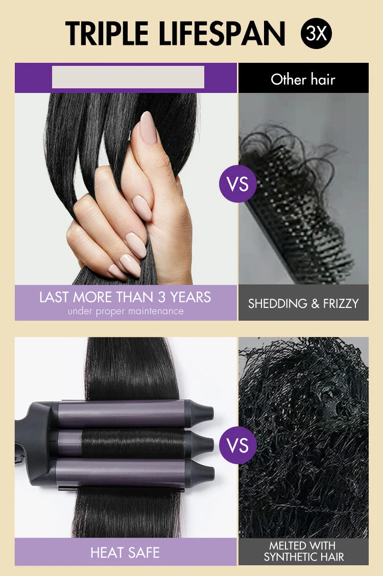 Upgraded Brazilian Hair | 3 Bundles with 5x5 HD Lace Closure Virgin Hair (Straight / Body Wave)-15