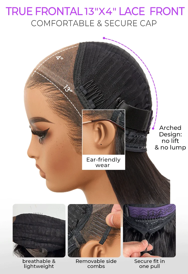 VIP Only | NatureMAX 200% / 250% Density Loose Wave Glueless Ear-to-ear 13x4 HD Lace Front Wig Pre-Cut Lace Flexi-Fit Drawstring Cap-11