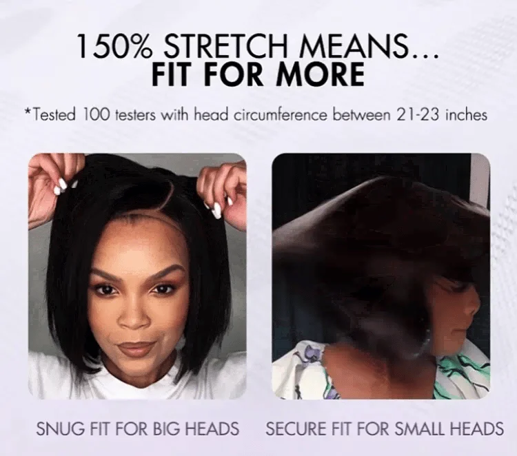 AiryFit™ Scalp Care Wigs | Silky Blunt Cut Bob Snugfit Glueless Minimalist HD Lace Short Wig Pre-Cut Lace  - US Only-23