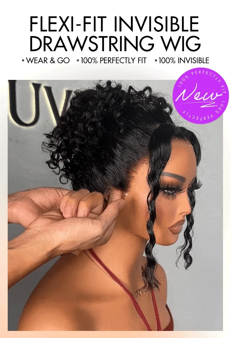 PreMax Wigs | Flexi-Fit Invisi Drawstring Cap 360 HD Lace Water Wave / Body Wave / Straight Long Wig Pre-Cut Lace-01