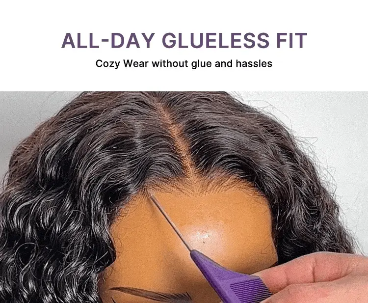 All-Day Comfort Wig 180% Density Rich Dark Plum Bone Straight with Baby Hair PartingMax Glueless 7x6 Closure HD Lace Wig Pre-Cut Lace-19