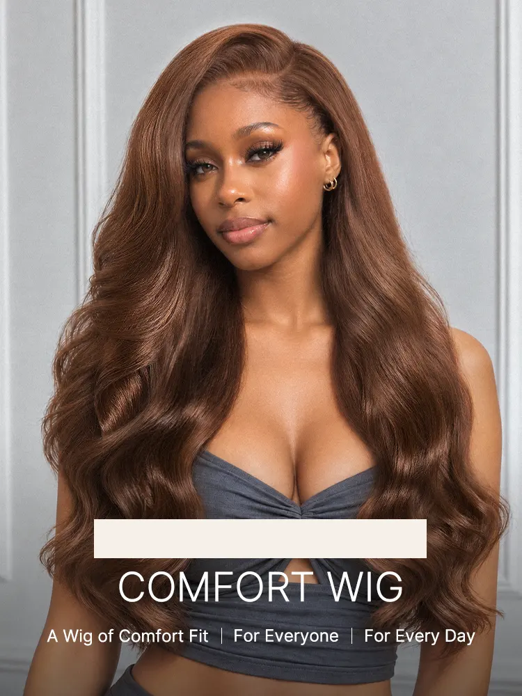 All-Day Comfort Wig 180% Density Chocolate Brown Loose Wave PartingMax Glueless 7x6 Closure HD Lace Wig Pre-Cut Lace