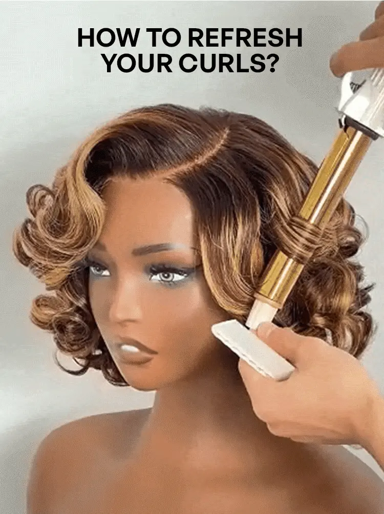 Honey Blonde Old Money Egg Curl Glueless Minimalist Lace Wig Pre-Cut Lace-13