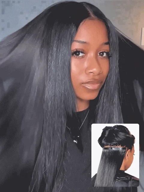Straight / Body Wave / Kinky Curly / Yaki Straight / Kinky Straight / Messy Curly Clip in Hair Extensions Real Human Hair Pieces 135g 9pcs / 7pcs with Free Gift-34