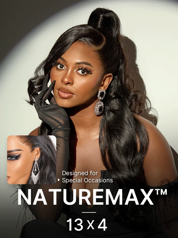 NatureMAX™ 250% Density Loose Wave Glueless Ear-to-ear 13x4 HD Lace Front High Density Wig Pre-Cut Lace Flexi-Fit Drawstring Cap-20