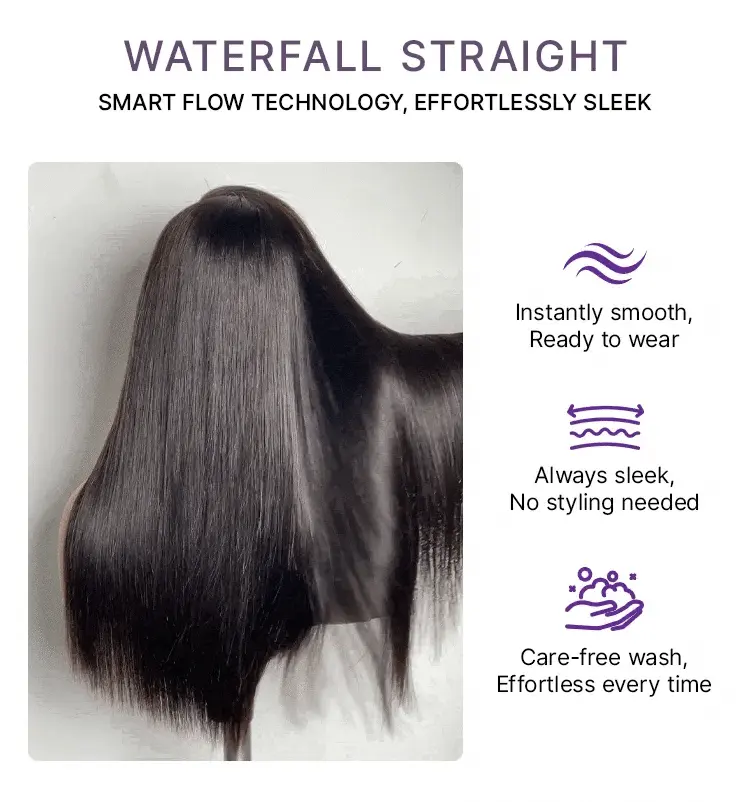 MyOwn-Fit PartingMax Glueless Personalized Comfort Wig 250% Density Bone Straight with Baby Hair 7x6 Closure HD Lace Wig Pre Cut & Plucked & Bleached Ready to Go-13