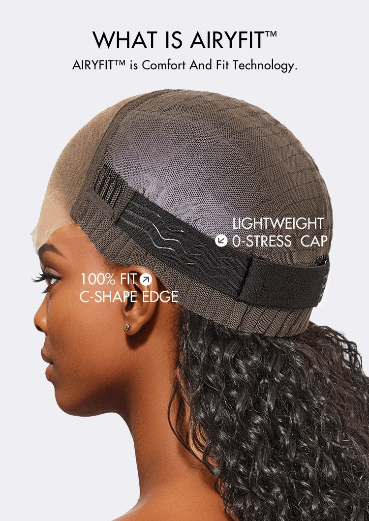 AiryFit™ Scalp Care Wigs - Blonde Highlight Water Wave Snugfit Glueless 5x5 Closure Lace Long Curly Wig Pre-Cut Lace-17