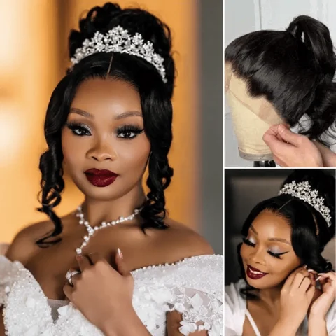 Luxury HD full lace human hair wig with loose body wave, invisibly drawstring cap, by , for a natural, flexible fit.