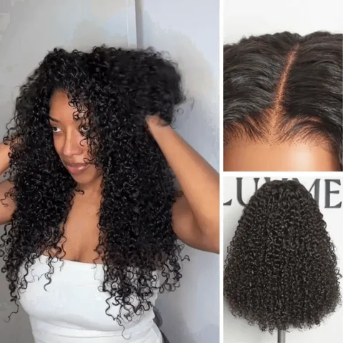 All-Day Comfort™ Burmese curly human hair wig with 180% density, bouncy messy curls, 7x6 HD lace closure, pre-cut lace