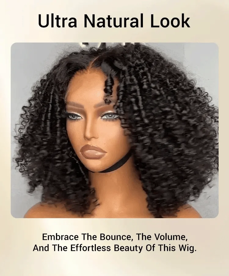 Coily Curly 5x5 Closure HD Lace Glueless Pre-Cut Wig with Breathable Cap-29