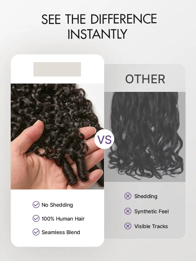 Burmese Curly Finger Coil Ends Seamless Clip in Extensions Real Human Hair Pieces 135g 9pcs / 7pcs with Free Gift-13