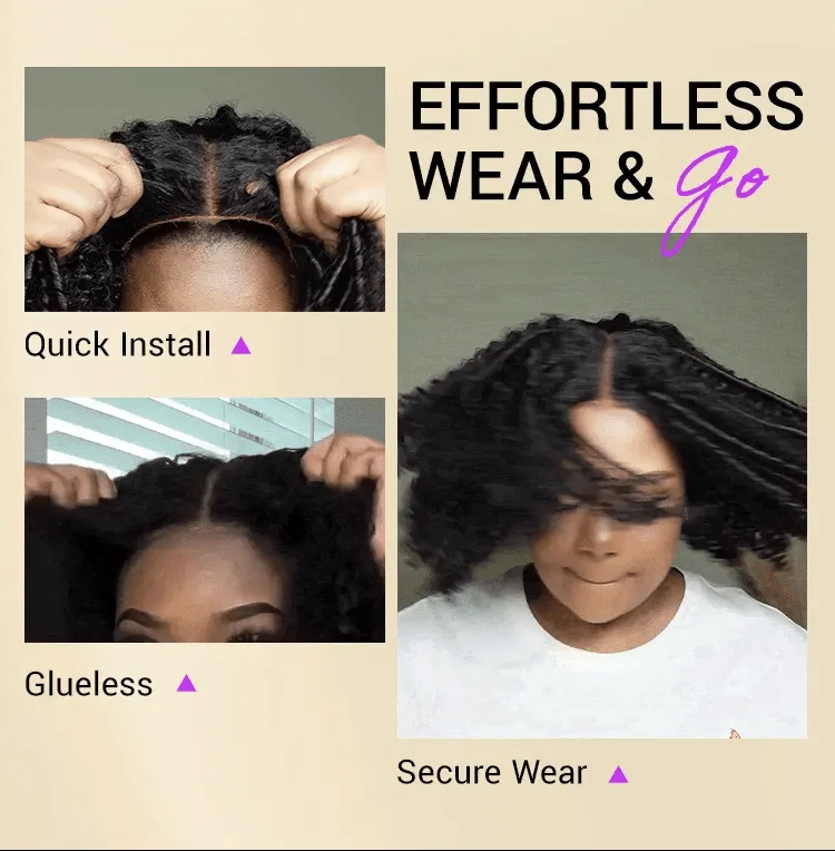 Coily Curly 5x5 Closure HD Lace Glueless Pre-Cut Wig with Breathable Cap-31
