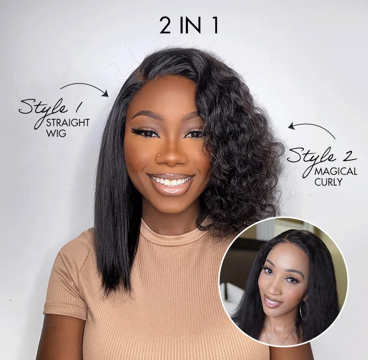 Wet and Wavy Brown Highlight Glueless 5x5 Closure Pre-Cut Lace Water Wave Wig-10