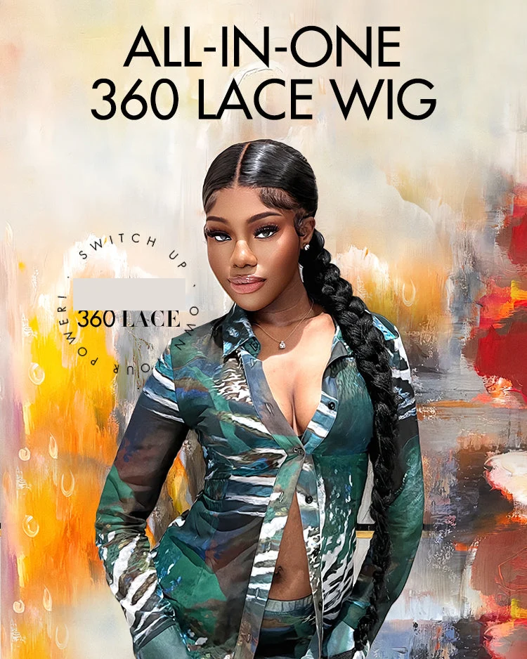 Water Wave 360 Lace Flexi-Fit Invisi Drawstring Cap Long Wig 100% Human Hair Pre-bleached & Pre-plucked & Pre-Cut Lace-10