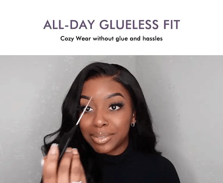 All-Day Comfort™ Wig Blonde Highlight Blunt Cut Bob Glueless Minimalist HD Lace Short Bob Wig Pre-Cut Lace-31