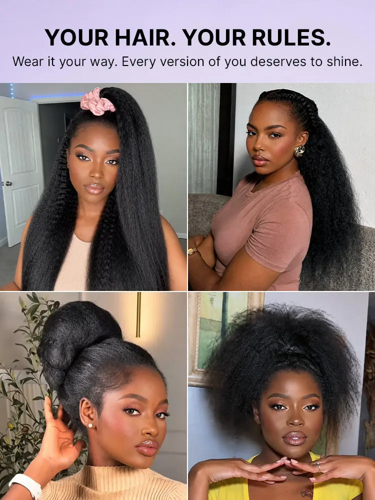 Miracle Knots Crochet Hair Kinky Straight for Boho Braids | Crochet Weaves | Fulani Braids | Twists Pre-Separated Lightweight Full & Soft Pre-Looped Human Hair Extensions Protective Style-51