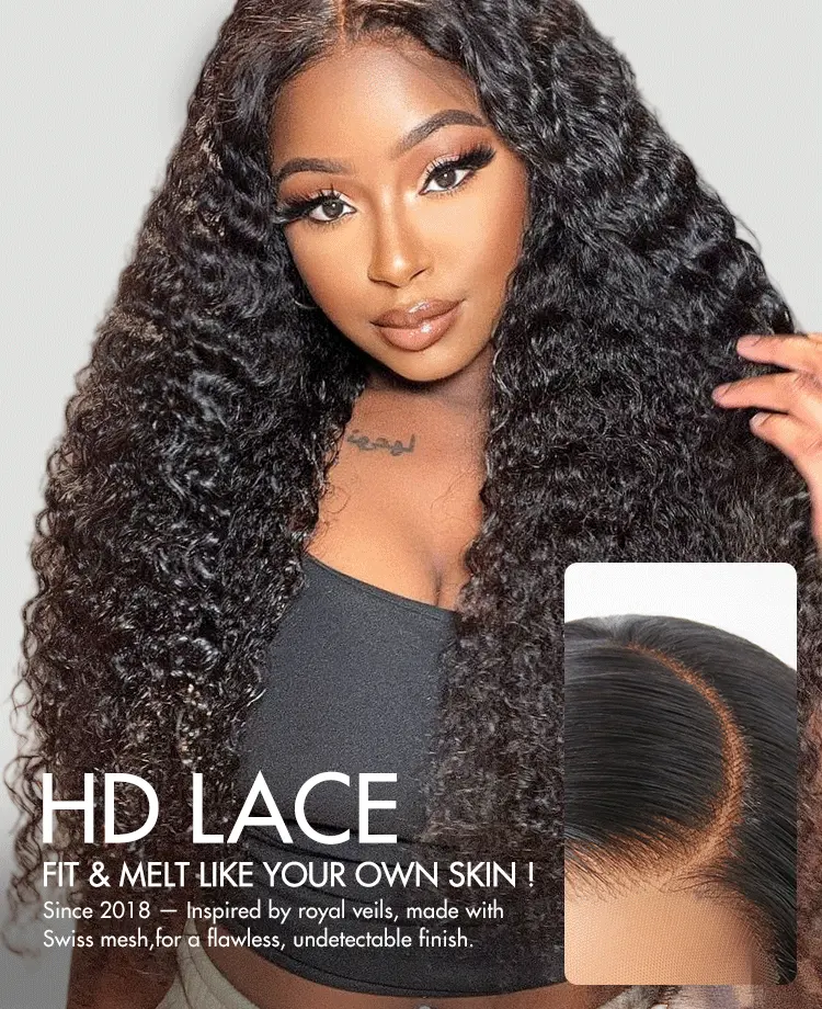 180% Density Water Wave 13x4 HD Lace Front Free Part Glueless Human Hair Wig Pre Cut Lace-21
