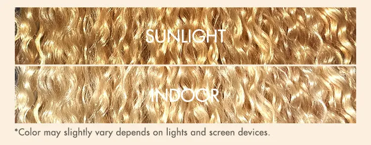 Golden Blonde 613 Water Wave Glueless 5x5 Closure Invisible HD Lace Long Blonde Curly Wig 100% Human Hair-02