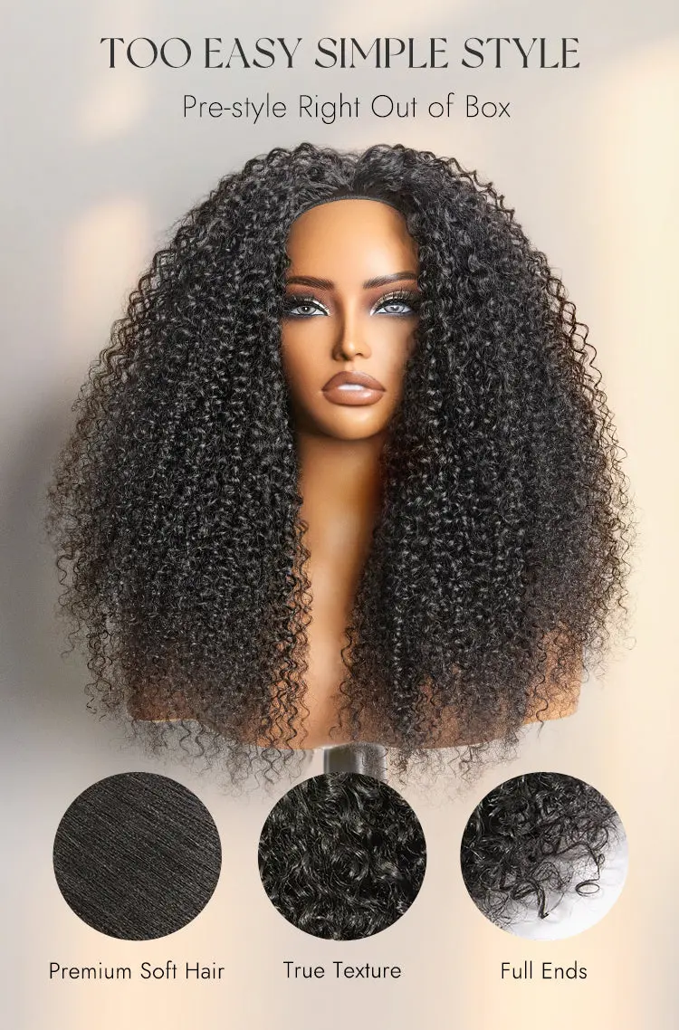Too Easy Texture™ Wig Kinky Curly Glueless V Part Flexi-Fit Drawstring Wig-18