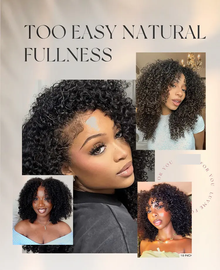 Too Easy Texture™ Wig Kinky Curly Glueless V Part Flexi-Fit Drawstring Wig-22