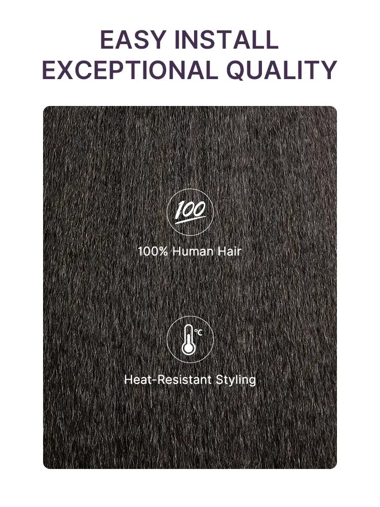 True Scalp Kinky Straight V Part Glueless Human Hair Wig Flexi-Fit Drawstring-17