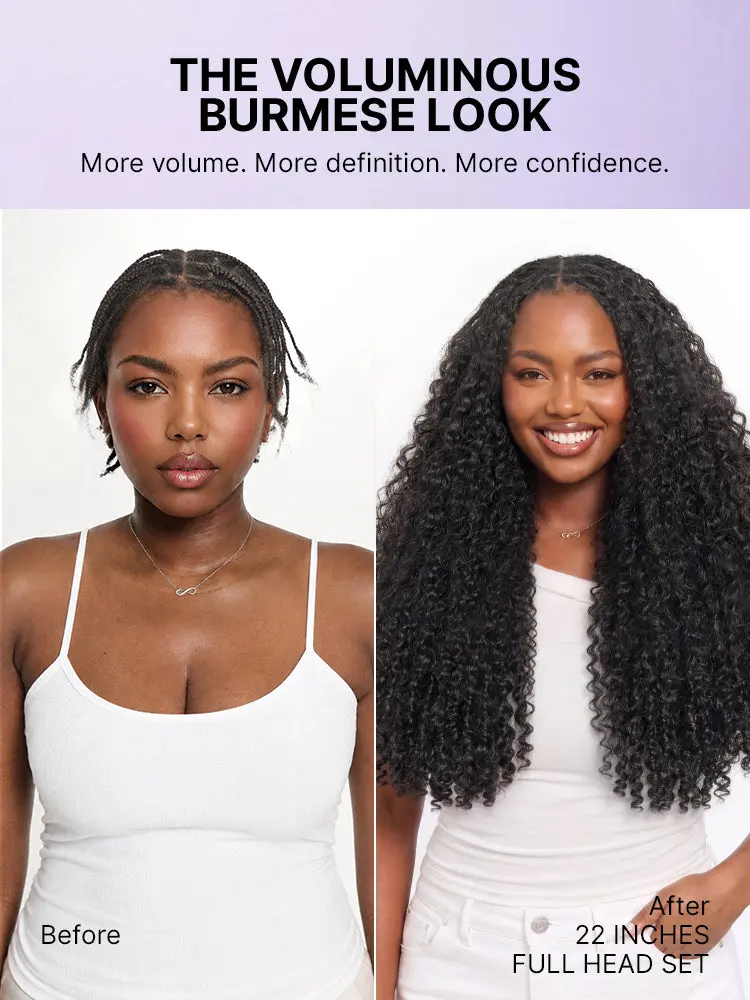 Miracle Knots Crochet Hair Burmese Curly for Boho Braids | Crochet Weaves | Fulani Braids | Twists Pre-Separated Lightweight Full & Soft Pre-Looped Human Hair Extensions Protective Style-43