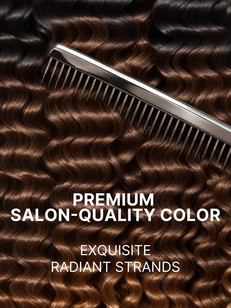 Miracle Knots Colored Crochet Hair Wet and Wavy Ombre | Mix Brown for Boho Braids | Crochet Weaves|  Fulani Braids | Twists Pre-Separated Lightweight Full & Soft Pre-Looped Human Hair Extensions Protective Style-71