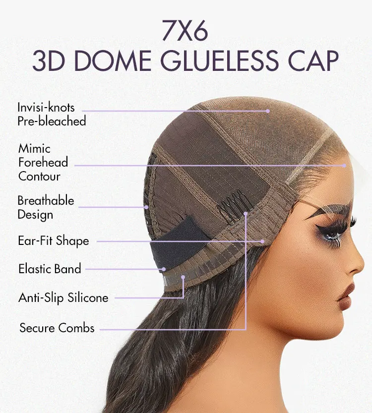 PartingMax Glueless Wig Water Wave 7x6 Closure HD Lace 100% Human Hair Wig Ready to Go-08