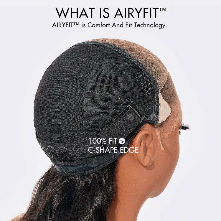 AirFit™ Scalp Care Wigs - Deep Parting Water Wave Human Hair Wig Glueless 11x6 Frontal HD Lace Curly Wig-13