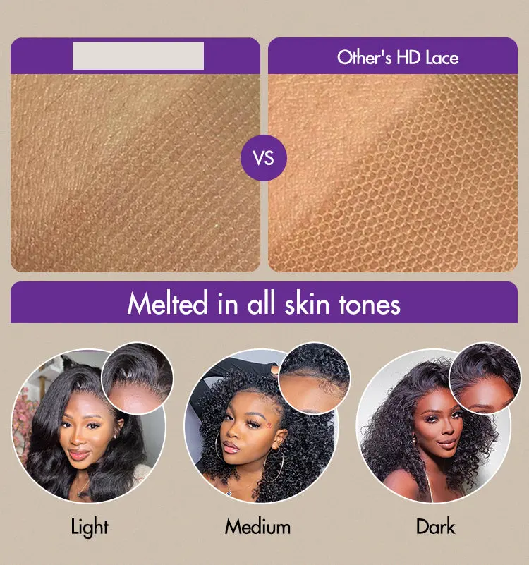 Crownease™ Go Natural Ease | Soft Kinky Curly Glueless 5x5 Closure HD Lace Wig Ready to Go