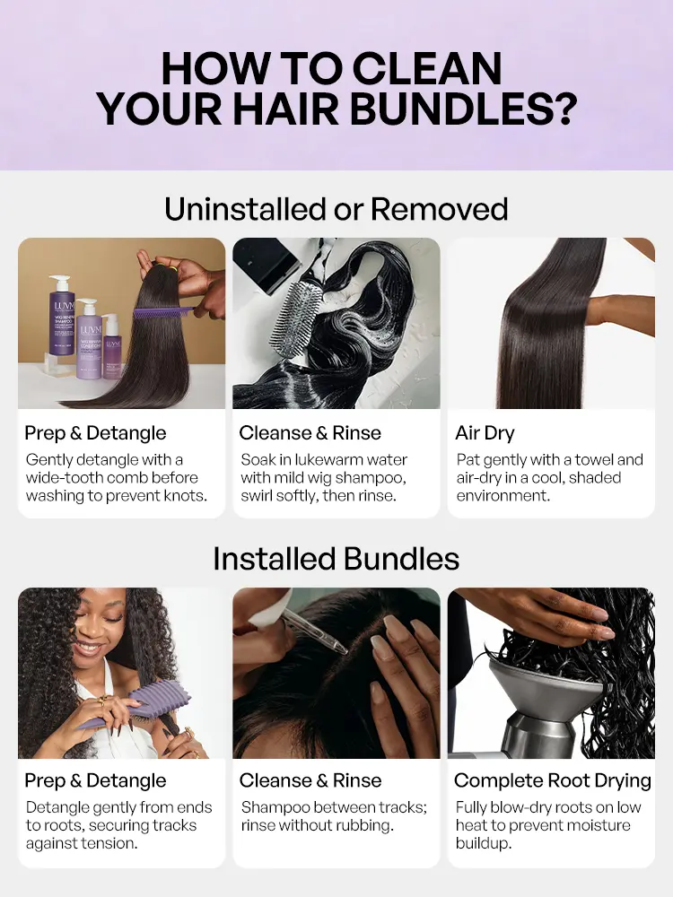 3pcs Body Wave / Water Wave / Deep Wave / Yaki Straight / Silky Straight 100% Virgin Human Hair Bundles-67