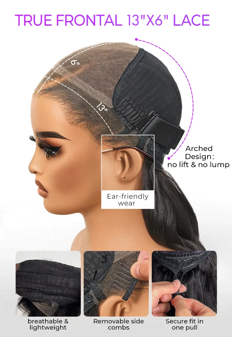 New Customers Only | NatureMAX 200% / 250% Density Loose Wave Glueless 13x6 HD Lace Front Wig Human Hair Pre-Cut Lace Flexi-Fit Drawstring Cap-11