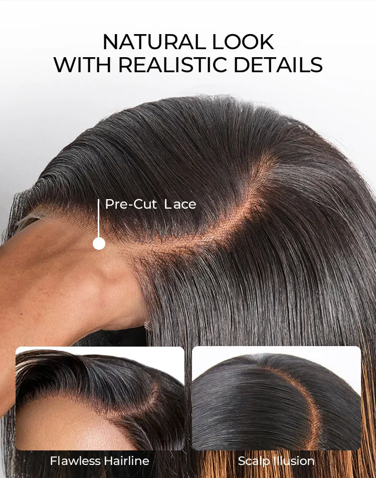 Jet Black Loose Body Wave Glueless 5x5 Closure Lace Wig 100% Human Hair-18