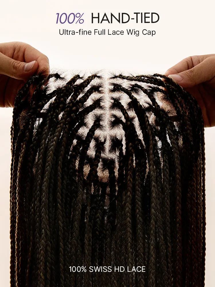 OwnScalp™ 613 Blonde Salon-Like Braids with a Real Scalp Look Full HD Lace Knotless Box Braided Wig Drawstring Cap - US Only-17