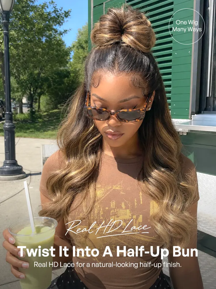OriginalLive Hair 180% / 250% Density Honey Blonde Highlight Loose Wave Glueless 13x6 HD Lace Front Wig Pre-Cut Lace Flexi-Fit Drawstring Cap-14