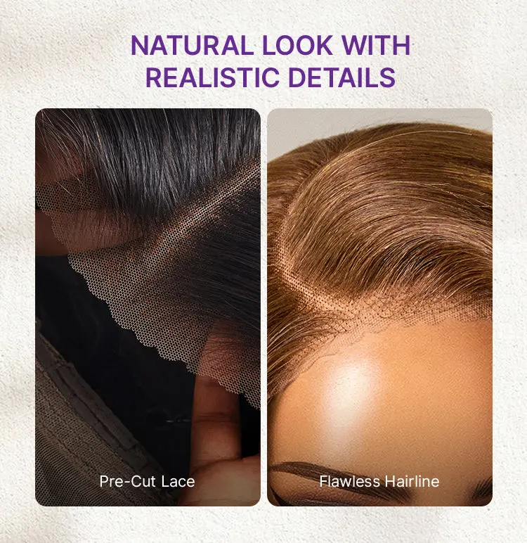 -Limited Design | Toffee Brown Mix Blonde / Natural Black Layered Cut Glueless 5x5 Closure Lace Bob Wig-19
