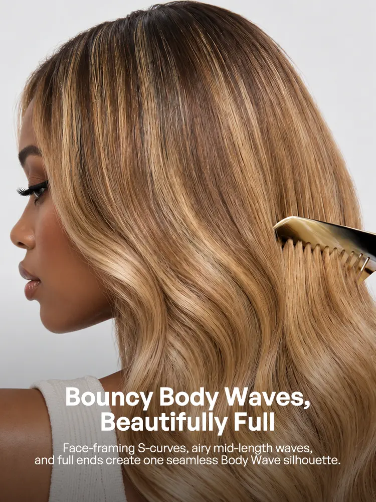 OriginalLive Hair 180% / 250% Density Honey Blonde Highlight Loose Wave Glueless 13x6 HD Lace Front Wig Pre-Cut Lace Flexi-Fit Drawstring Cap-15