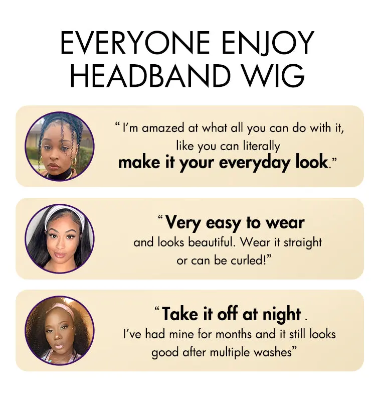 Deep Wave Glueless Curly Bob Wig Headband Wig 100% Human Hair (Get Free Trendy Headbands)-04