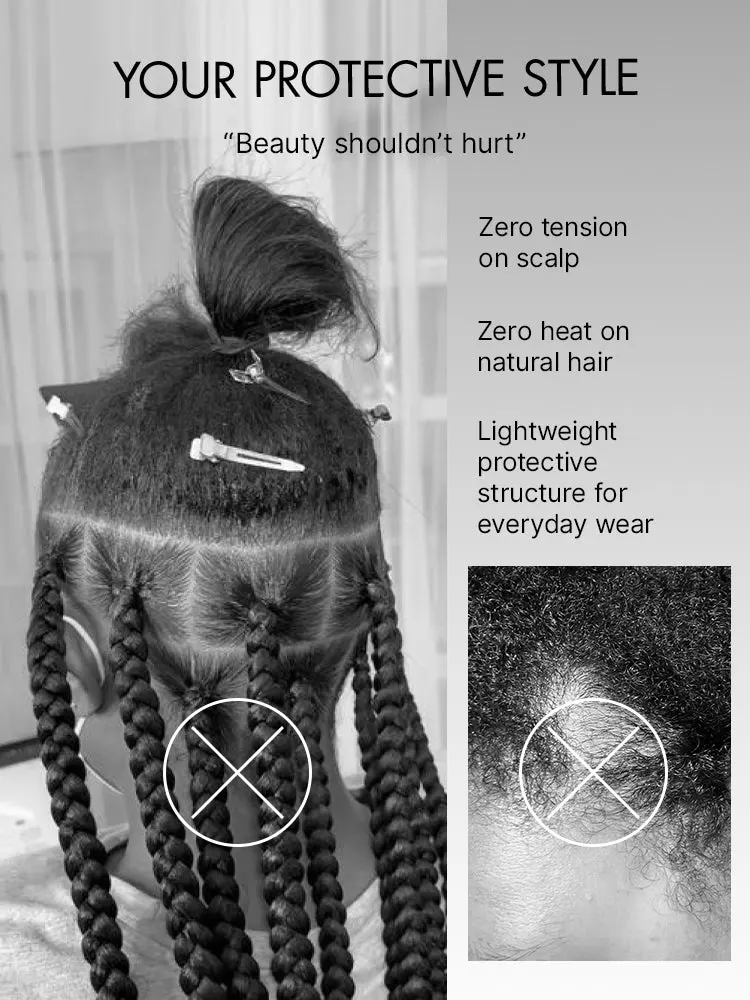 OwnScalp™Ombre Honey Blonde French Curl Knotless Boho Braids HD Full Lace Long Wig Flexi Fit Invisi Drawstring Cap - US Only-90