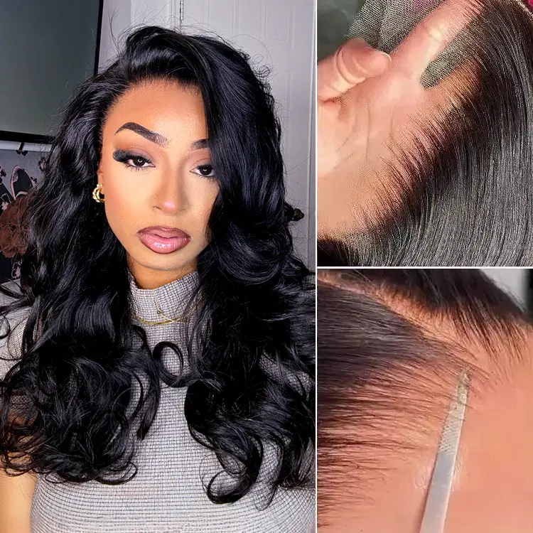 PreMax 2.0 loose body wave 13x6 HD lace frontal wig with ear-to-ear coverage, glueless design, natural C part style