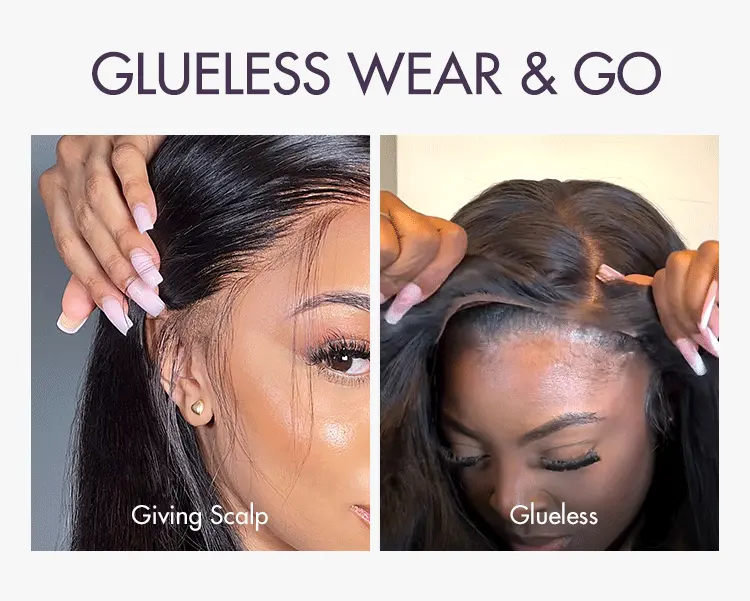 PartingMax Glueless Wig Water Wave 7x6 Closure HD Lace 100% Human Hair Wig Ready to Go-19